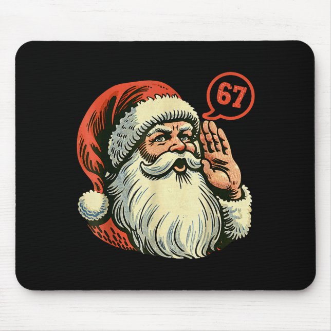 Mousepad 67 Natal Divertido Seis Sete Meme Brainrot Papai N (Frente)