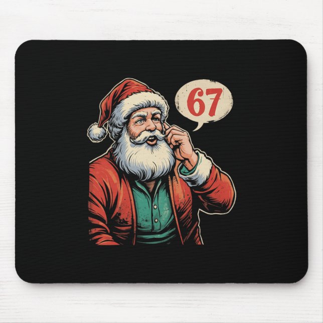 Mousepad 67 Natal Divertido Seis Sete Meme Brainrot Papai N (Frente)