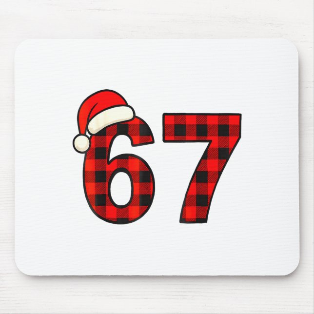 Mousepad 67 Natal Divertido Seis Sete Meme Brainrot Xadrez  (Frente)