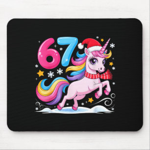 Mousepad 67 Natal Unicórnio Fofo Seis Sete Meme 6 7 Chris