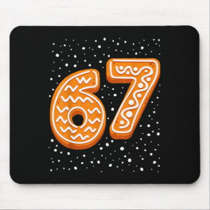 Mousepad 67 Neve de Natal 6 7 Biscoito de Natal Seis Sete N