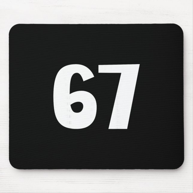 Mousepad 67 Número Sessenta e sete Meme Divertido Seis Sete (Frente)