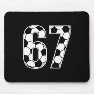 Mousepad 67 Números de Futebol Seis Sete Amantes de Futebol