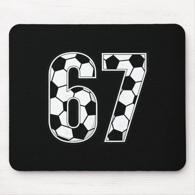 Mousepad 67 Números de Futebol Seis Sete Amantes de Futebol (Frente)