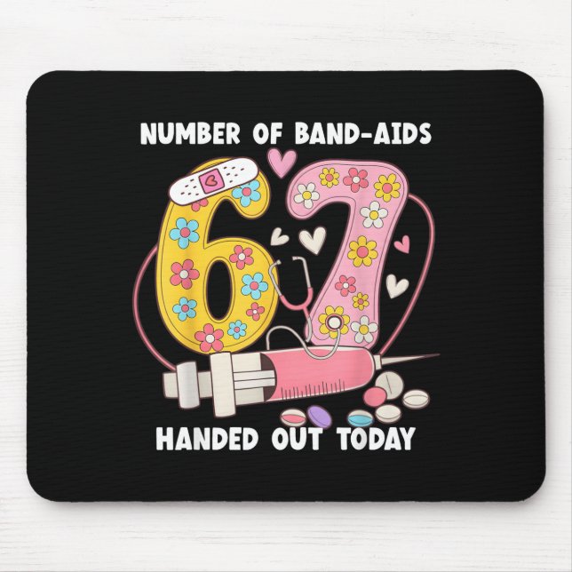 Mousepad 67 Nurse Meme Funny Six Seven Nursing Medical Scho (Frente)