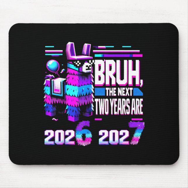 Mousepad 67 Nye 2026 Llama engraçado Nata Ano Novo Festa 6 (Frente)