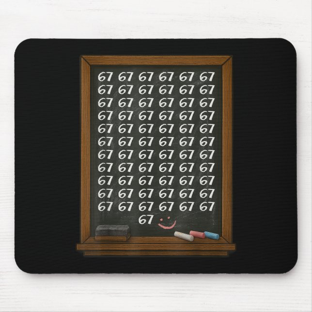 Mousepad 67 Professor de Matemática Overload Six Seven Brai (Frente)