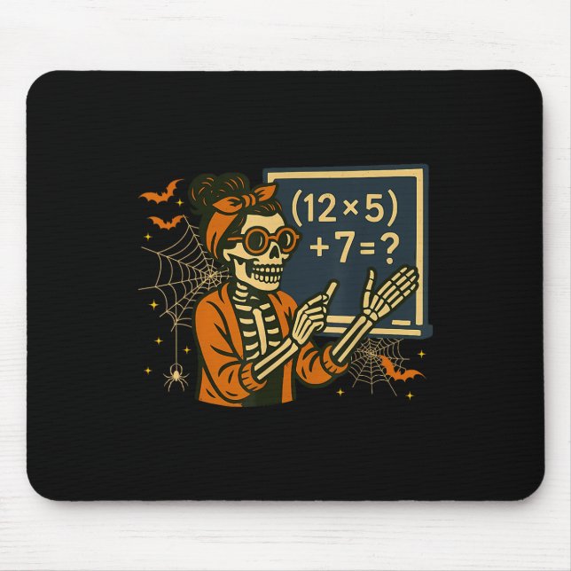 Mousepad 67 Professor Esqueleto de Halloween Seis Sete Meme (Frente)