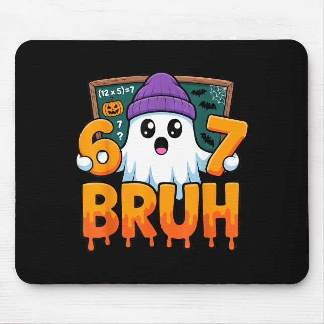 Mousepad 67 professor fantasma seis sete meme equação matem (Frente)