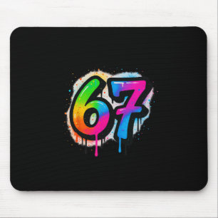 Mousepad 67 Seis Sete 6 7 Design de Meme Engraçado 6 7 3