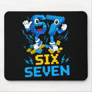 Mousepad 67 Seis Sete 6-7 Meme Divertido Brainrot Adolescen