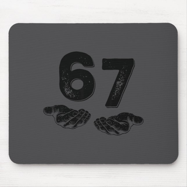 Mousepad 67 Seis Sete Engraçado 6 7 Meme Geração Alfa Gíria (Frente)