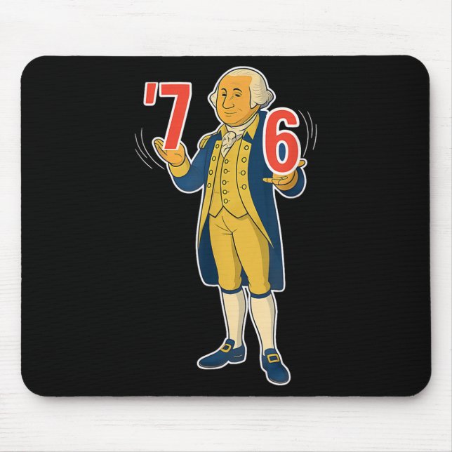 Mousepad 67 Seis Sete George Washington Meme Engraçado  (Frente)
