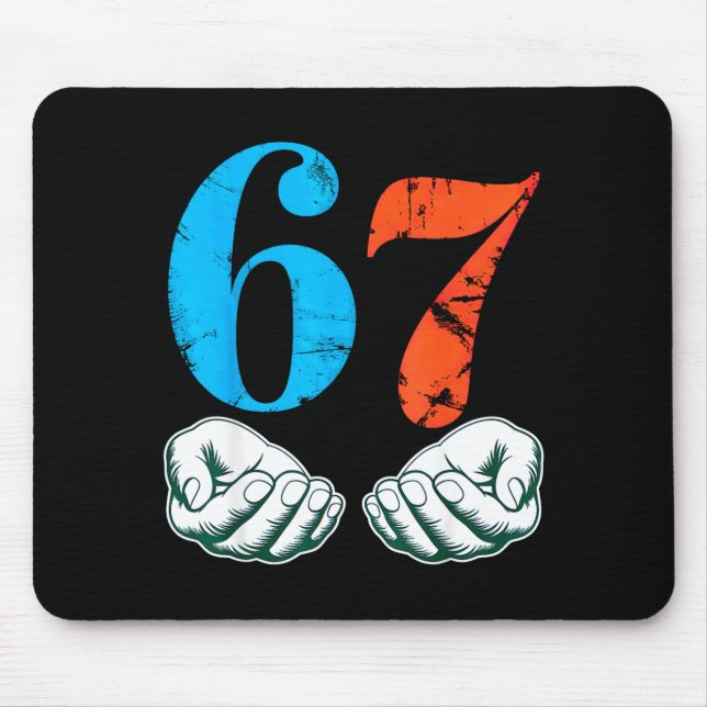 Mousepad 67 Seis Sete Meme 6 7 Mãos  (Frente)