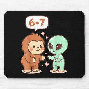 Mousepad 67 Seis Sete Meme Engraçado Bigfoot Alien Sasquatc