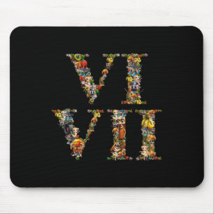 Mousepad 67 Seis Sete Memes de Numeral Romano Italian Brain