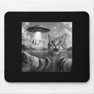 Mousepad 67 Selfie de Gato com Ufos Alienígenas Gato Divert