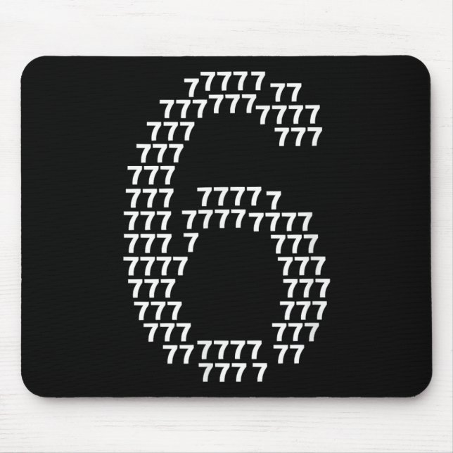 Mousepad 67 Sessenta e Sete Divertido 6 7 Meme Fantasia de  (Frente)