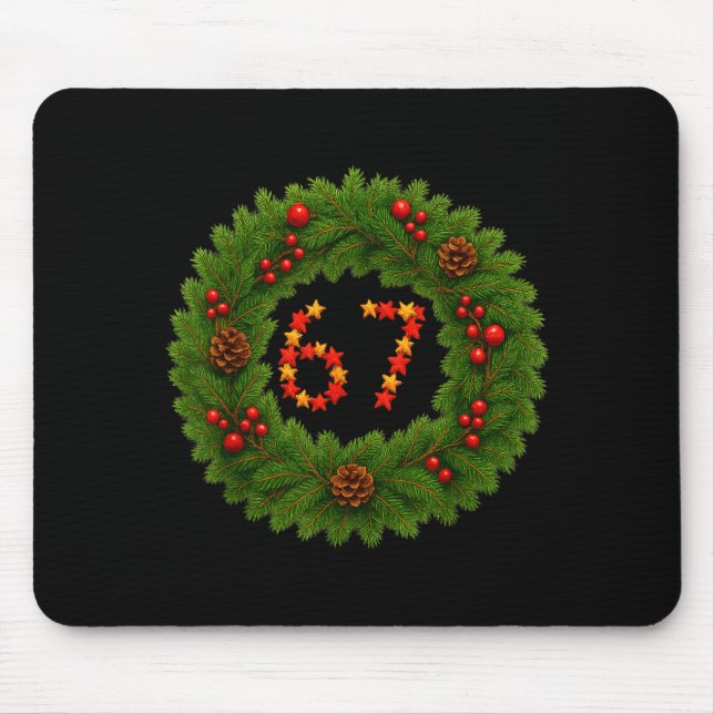 Mousepad 67 Sessenta e Sete Pijamas de Natal Férias Engraça (Frente)
