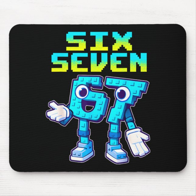 Mousepad 67 Six Seven 6-7 Divertido Italiano Brainrot Crian (Frente)