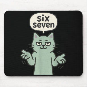 Mousepad 67 Six Seven 6-7 Gato - Crianças Divertidas de Jog