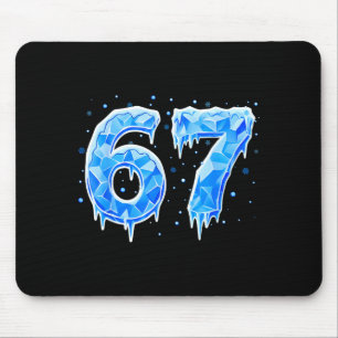 Mousepad 67 Six Seven 6-7 Gelo - Meme Brainrot Engraçado Ad