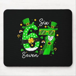 Mousepad 67 Six Seven Dia Divertido de São Patrício Leprech