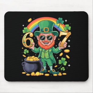 Mousepad 67 Six Seven Divertido 6 7 Meme Dia de São Patríci