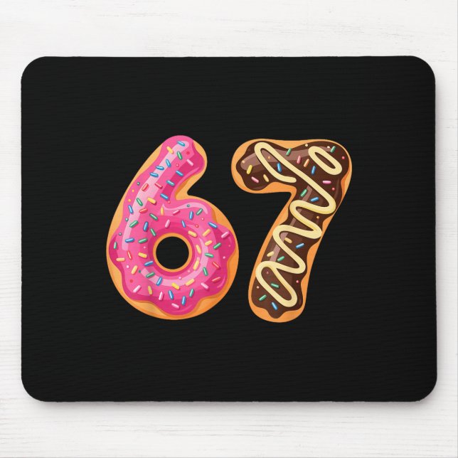 Mousepad 67 Six Seven Donut Meme Funny Sweet Sprinkles  (Frente)