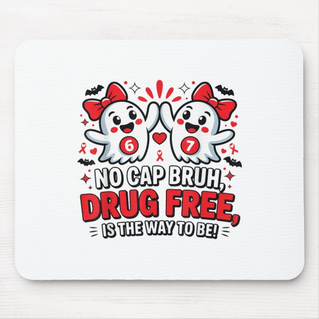 Mousepad 67 Six Seven Fantasma - Sem Mentira Cara Sem Droga (Frente)
