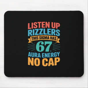 Mousepad 67 Six Seven Get Sendy Design de Meme Engraçado 6