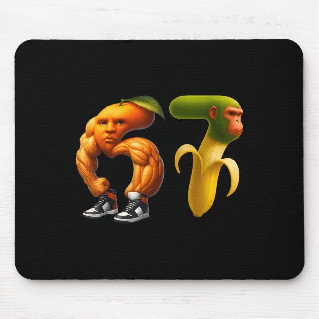Mousepad 67 Six Seven Italiano Casal Combinando Meme Brainr (Frente)
