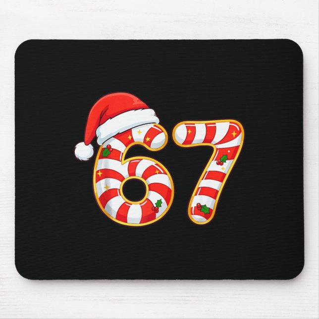 Mousepad 67 Six Seven Meme Geração Alpha Gíria Natal Divert (Frente)