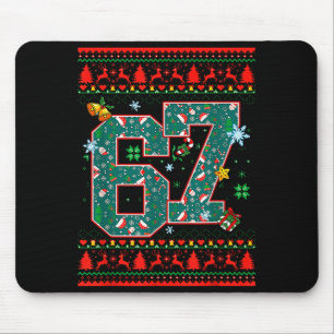 Mousepad 67 Six Seven Natal Meme Divertido Mão 67 Casais