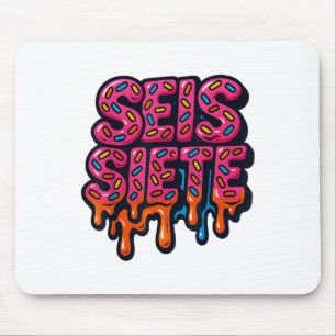 Mousepad 67 Six Seven Seis Seven Rot Brainrot Viral Mem Esp
