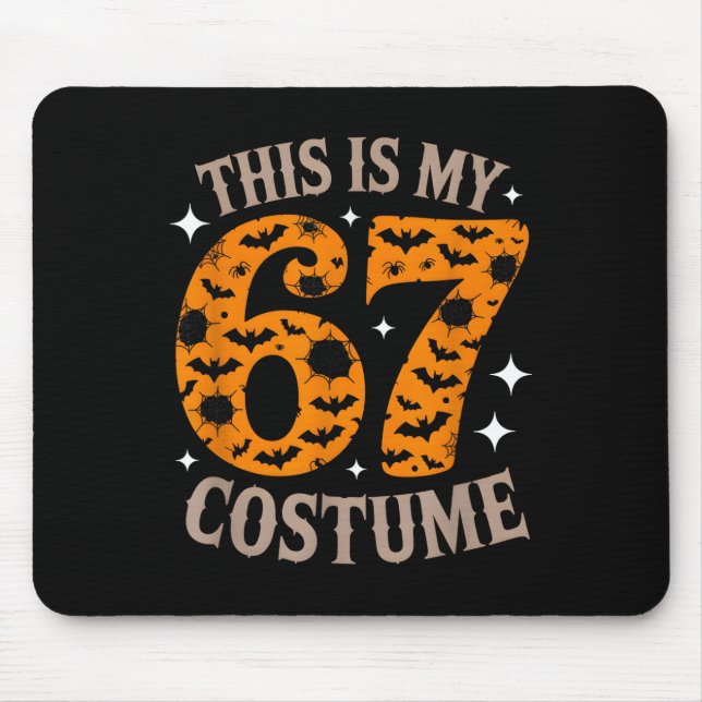Mousepad 67 Sixty Seven Fantasia de Halloween Engraçado 6 7 (Frente)