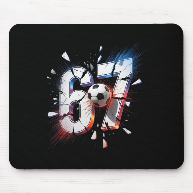 Mousepad 67 Soccer Six Seven 6 7 Meme 67  (Frente)