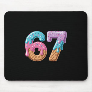 Mousepad 67 Sorvete Drip Engraçado Seis Sete Meme Número 6