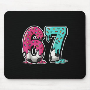 Mousepad 67 Sorvete Drip Futebol Gíria Gen Alfa Six Seven