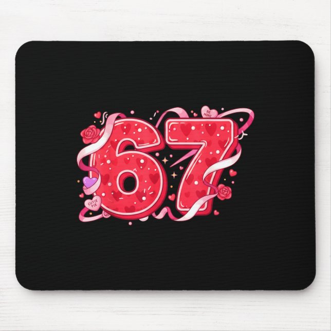 Mousepad 67 Sorvete Drip Meme Engraçado Seis Sete Dia dos N (Frente)