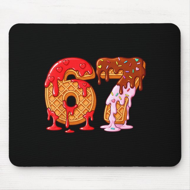 Mousepad 67 Sorvete Drip Meme Engraçado Seis Sete Dia dos N (Frente)
