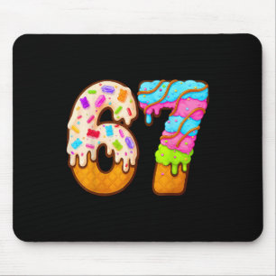 Mousepad 67 Sorvete Drip Meme Engraçado Seis Sete Geração A