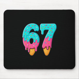Mousepad 67 Sorvete Drip Meme Engraçado Six Seven Geração A