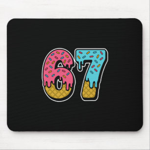 Mousepad 67 Sorvete Drip Meme Engraçado Six Seven Geração A
