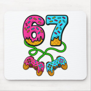 Mousepad 67 Sorvete Drip Meme Gamer Six Seven Geração Alpha