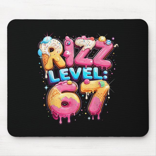 Mousepad 67 Sorvete Drip Meme Legal Seis Sete Geração Alpha (Frente)