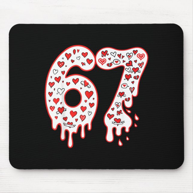 Mousepad 67 Sorvete Drip Meme Seis Sete Geração Alpha Valen (Frente)