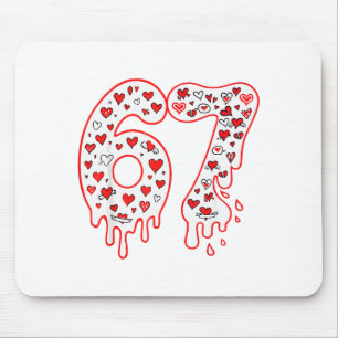 Mousepad 67 Sorvete Drip Meme Seis Sete Geração Alpha Valen