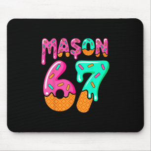 Mousepad 67 Sorvete Drip Meme Six Seven Gíria Gen Alpha M