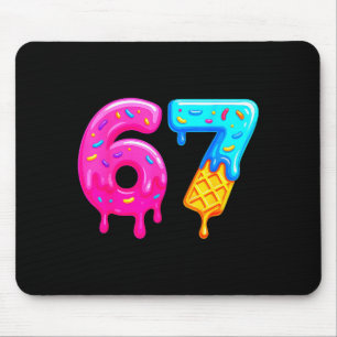 Mousepad 67 Sorvete Gota Meme Divertido Seis Sete Geração A